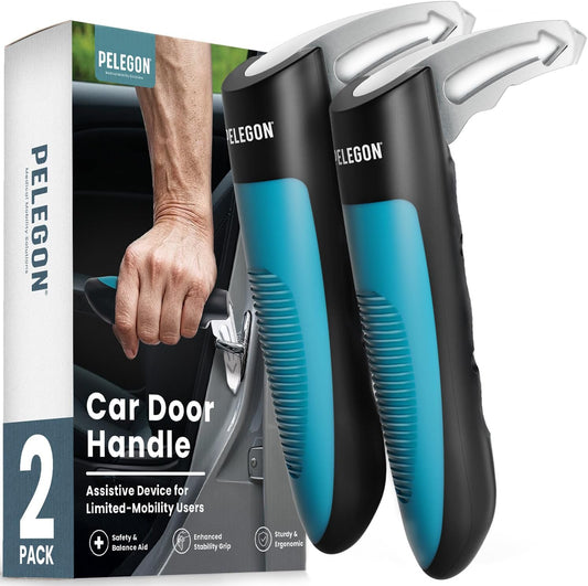 Car Door Handle for Elderly (2 Pack) Car Cane Assist Handle with Anti-Slip Grip, Steel Hook for Secure Latch Fit, Supports up to 300 Lbs, Easy Tool-Free Use