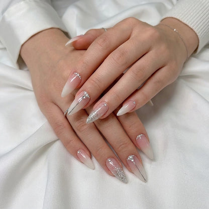 CRYSTAL SNOW FRENCH PRESS-ON NAILS