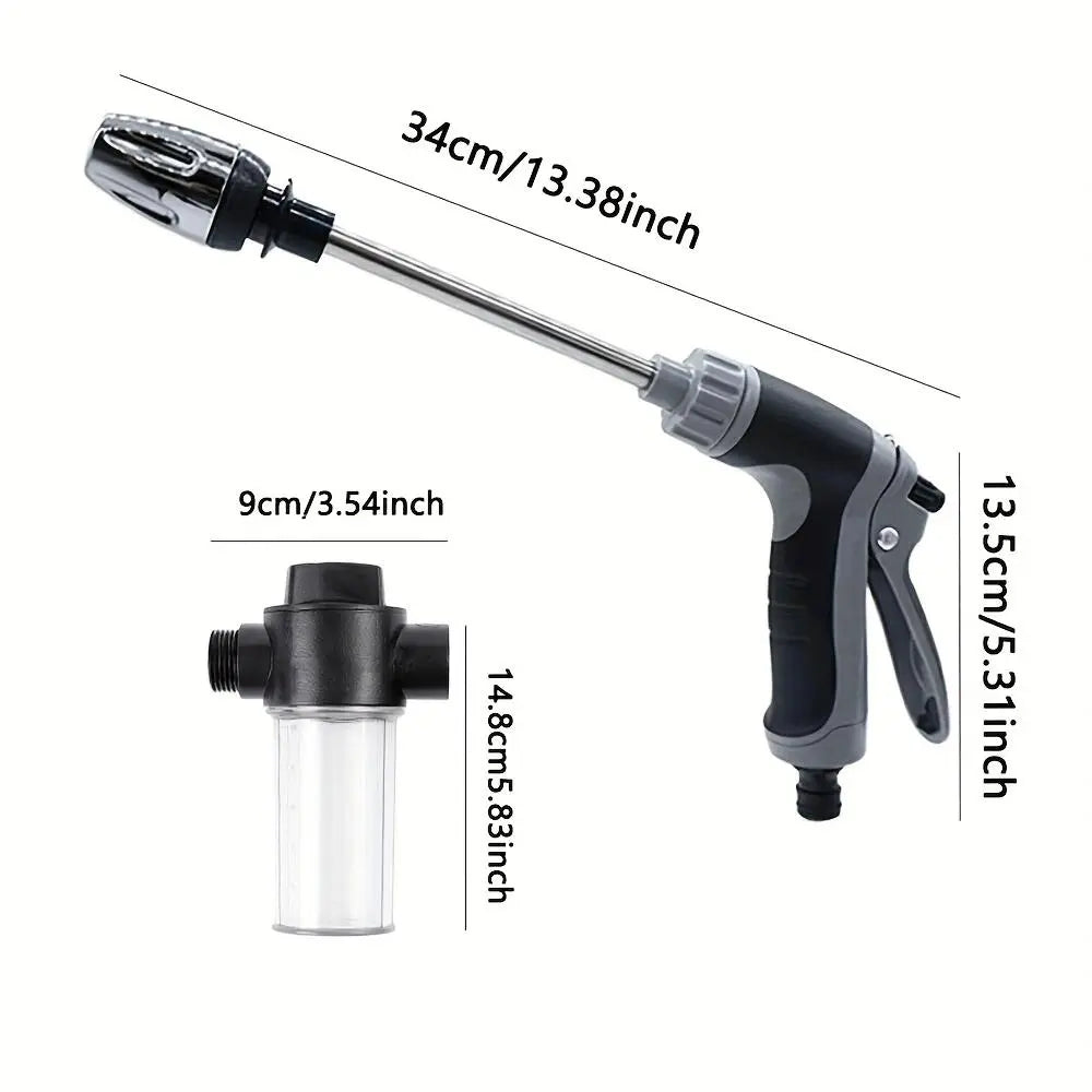 High Pressure Foam Water Gun – Adjustable Car Wash Sprayer for Cars, Garden & Pet Cleaning
