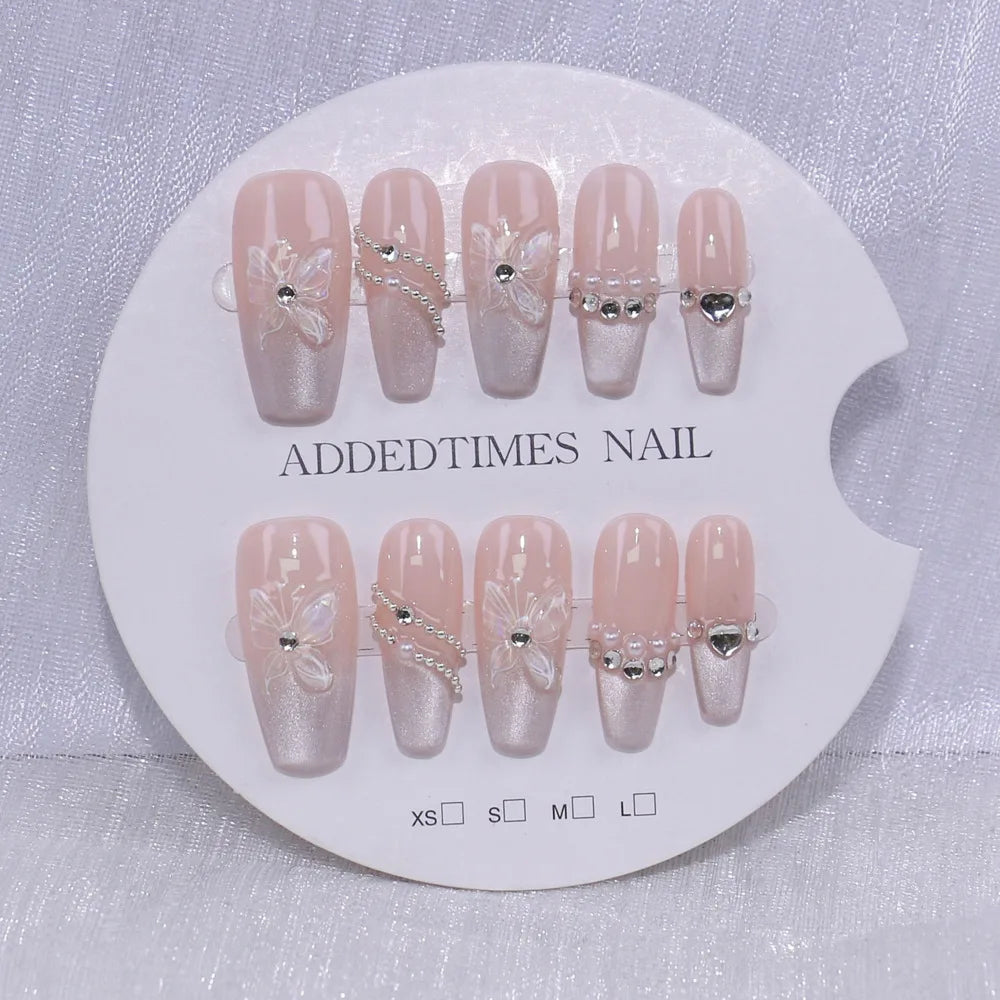 K-BEAUTY BLUSH BLOSSOM PRESS-ON NAILS