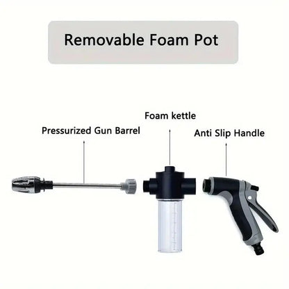 High Pressure Foam Water Gun – Adjustable Car Wash Sprayer for Cars, Garden & Pet Cleaning