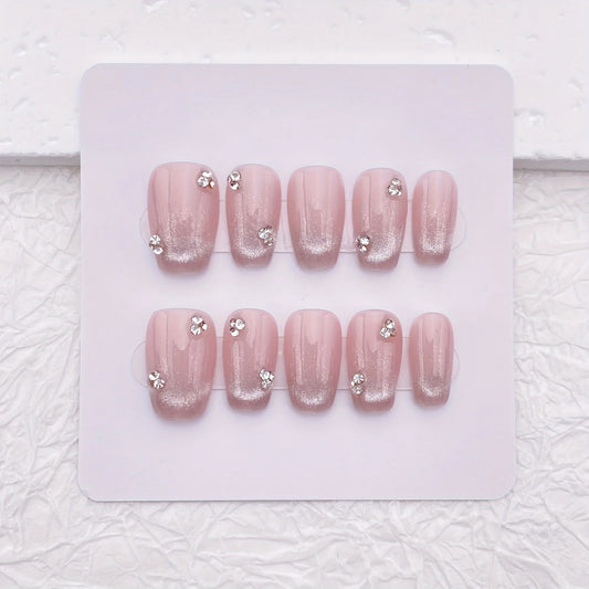 K-BEAUTY ROSÉ SHIMMER PRESS-ON NAILS