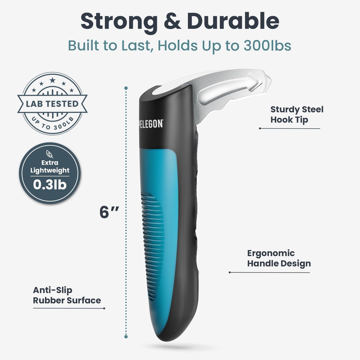 Car Door Handle for Elderly (2 Pack) Car Cane Assist Handle with Anti-Slip Grip, Steel Hook for Secure Latch Fit, Supports up to 300 Lbs, Easy Tool-Free Use