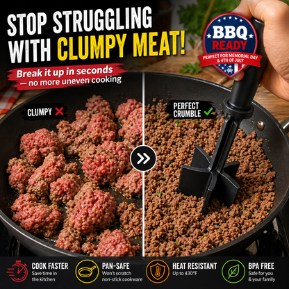 BBQ Ready Meat Masher – Perfect for Memorial Day & July 4th Cooking